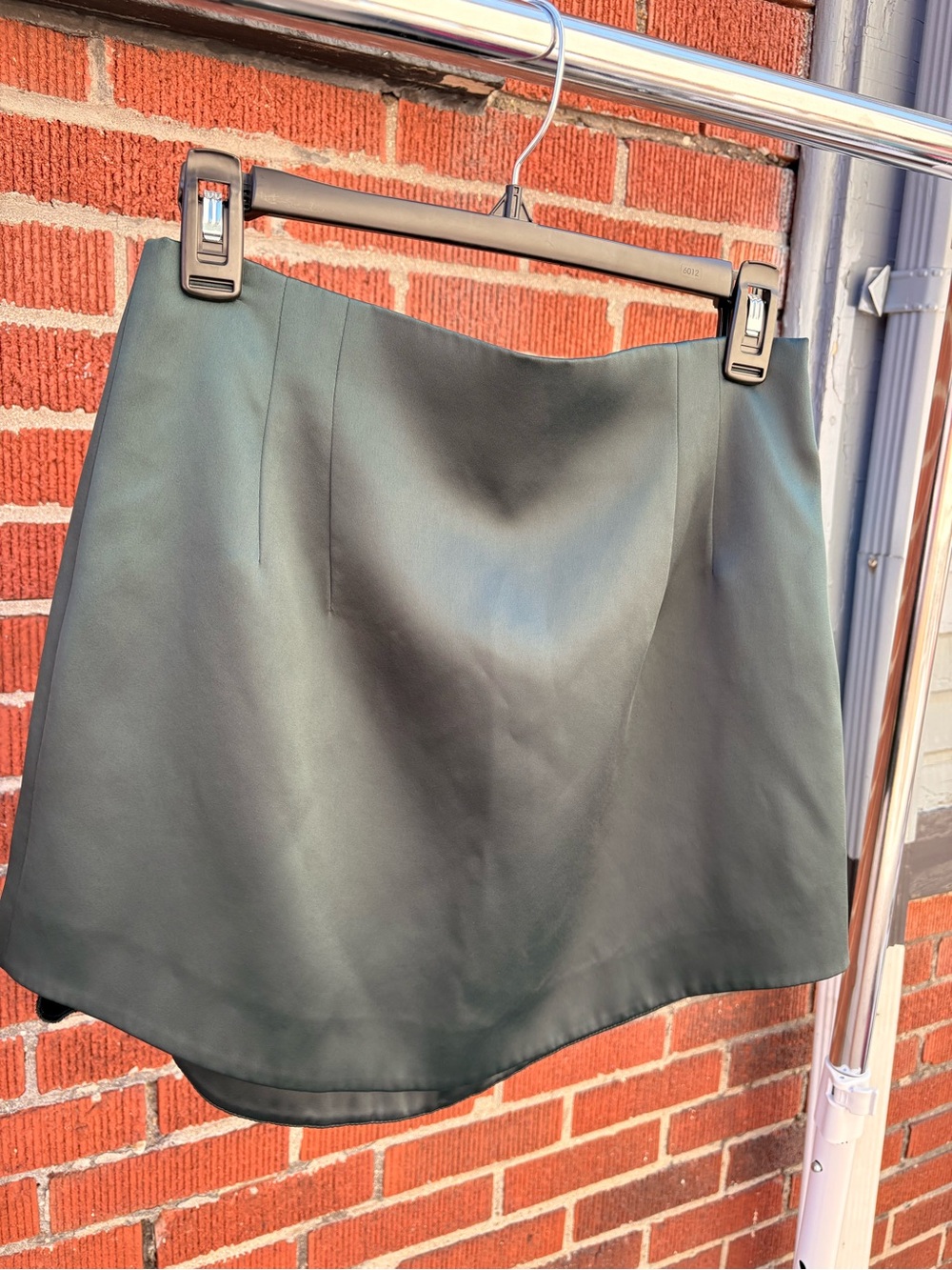 Zara Dark Green Satin Mini Skirt